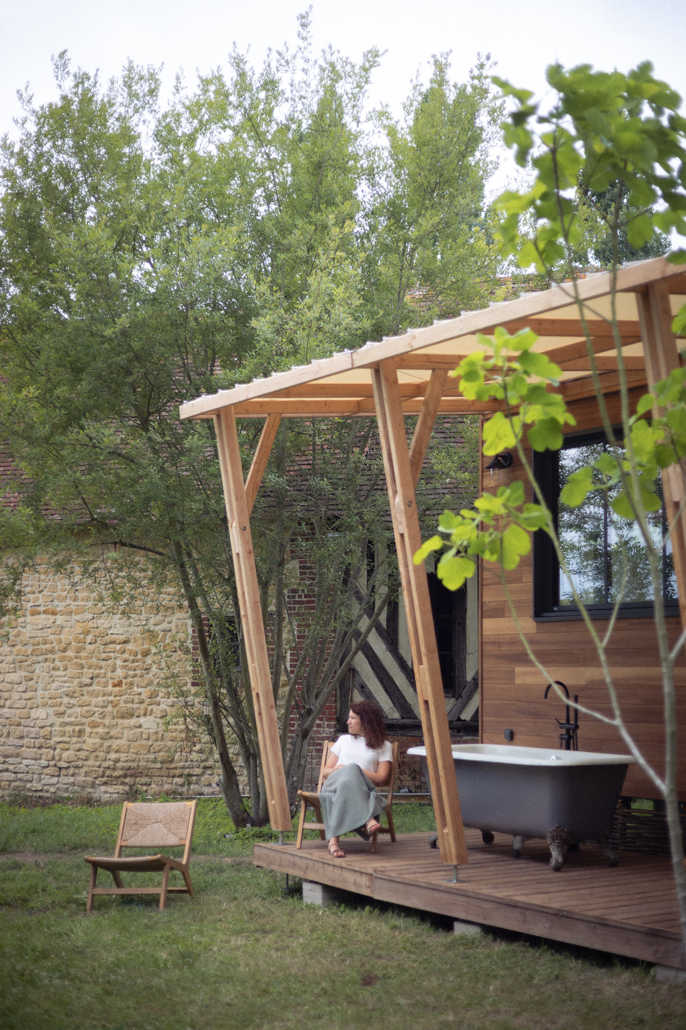 Photo 7/10 — Tiny House « Pépiite Bocage Normand - Tiny House avec Spa & Baignoire Vintage en Normandie » à Saint Pierre en…